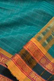 Green Handloom Narayanpet Cotton Saree Without Blouse 10064367 - Avishya