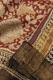 Brown Anokhi Hand Block Printed Saree