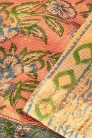 Peach Anokhi Hand Block Printed Saree - Avishya