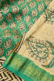 Green Anokhi Hand Block Printed Saree - Avishya