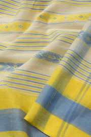 Off White Handloom Dhaniakhali Cotton Saree - Avishya