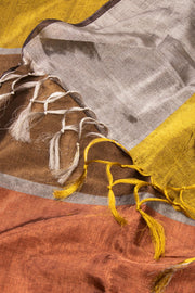 Multicolour Handwoven Chanderi Saree 10075514