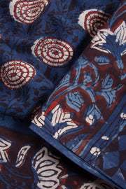 Blue Vanaspathi Printed Mulmul Cotton Saree 10068573 - Avishya