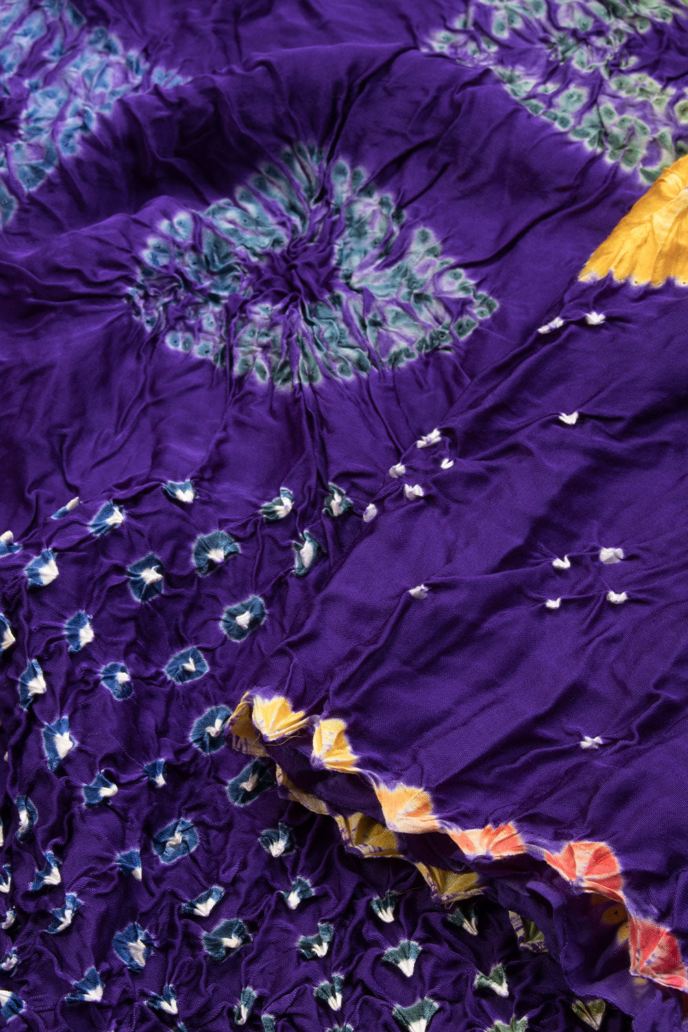 Violet Handcrafted Bandhani Modal Saree-Avishya