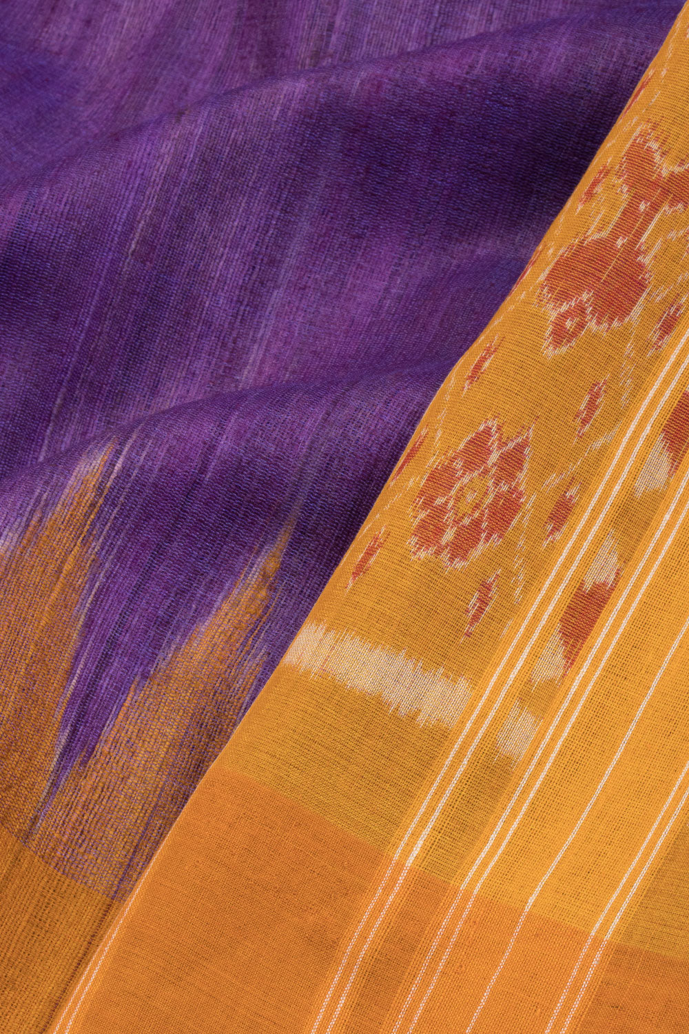 Purple Gopalpur Tussar Silk Saree with Ikat pallu 10069904 - Avishya