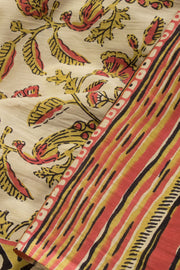 Yellow Vanaspathi Printed Mulmul Cotton Saree 10070248