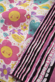 Black Hand Block Printed Cotton Saree