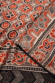 Brown Ethnic Printed Stone Work Modal Silk Saree 10073731