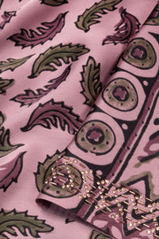 Pink Ethnic Printed Stone Work Modal Silk Saree 10073732