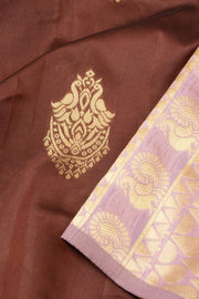 Brown Banarasi Vegan Silk Saree 10074002