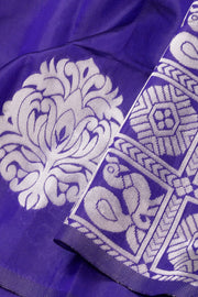 Blue Banarasi Vegan Silk Saree 10074005