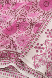 Pink Sanganeri Printed Mulmul Cotton saree 10074069