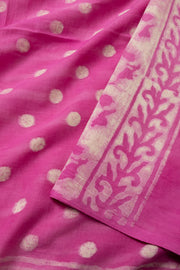 Purple Dabu Printed Mulmul Cotton Saree 10074074