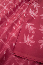 Red Shibori Dyed Mulmul Cotton Saree 10074090
