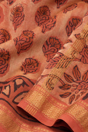 Brown Vanaspathi Printed Silk Cotton Saree 10074128