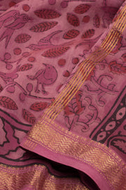 Pink Vanaspathi Printed Silk Cotton Saree 10074129