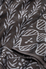 Black Jahota Print Modal Vegan Silk Saree 10074148