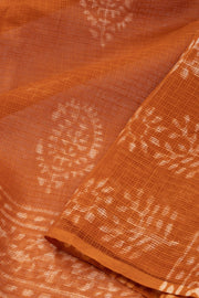 Cinnamon Brown Dabu Print Kota Cotton Saree 10074184