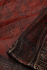 Maroon Jahota Print Kota Cotton Saree 10074192