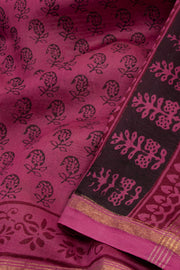 Pink Bagh Printed Silk Cotton Saree 10074199