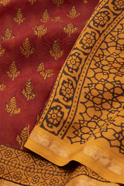 Maroon Bagh Printed Silk Cotton Saree 10074200