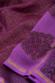 Purple Bagh Printed Silk Cotton Saree 10074205