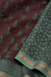 Maroon Bagh Printed Silk Cotton Saree 10074208