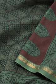 Maroon Bagh Printed Silk Cotton Saree  10074210