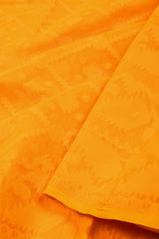 Yellow Handloom Jamdani Style Cotton Saree with Blouse 10074214