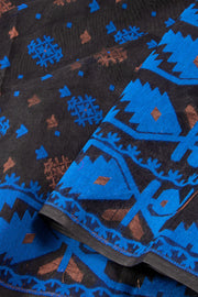 Black Handloom Jamdani Style Cotton Saree 10074227