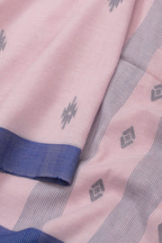Baby Pink Handloom Jamdani Cotton Saree 10074367