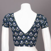 Green Hand Block Jahota Printed Cotton Blouse 10074487