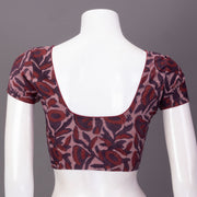 Purple Hand Block Jahota Printed Cotton Blouse 10074490