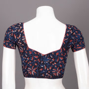 Black Hand Block Jahota Printed Cotton Blouse 10074496