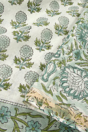 Green Sanganeri Printed Silk Cotton Saree 10075710