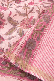 Pink Sanganeri Printed Silk Cotton Saree 10075714