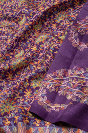 Purple Kashmiri Printed Silk Saree 10075981