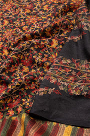 Black Kashmiri Printed Silk Saree 10075984