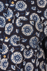 Blue Half Sleeve Jahota Printed Cotton Mens Shirt 10076225