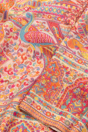 Cream Handloom Kashmir Kani Silk Saree 10076300