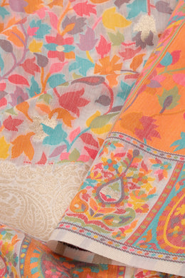 Pink Kashmiri Kani Light Silk Saree 10076303