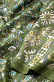Green Kashmiri Printed Silk Saree 10076304