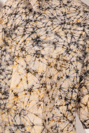 Black Half Sleeve Batik Printed Cotton Mens Shirt 10076353