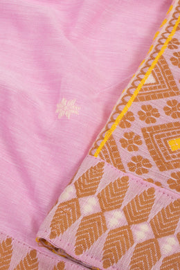 Petal Pink Handloom Assam Cotton Saree 10076533