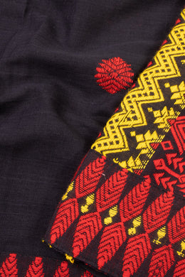 Stone Black Handloom Assam Cotton Saree 10076535