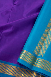 Grape Royale Purple Kanjivaram Pure Silk Saree With Golden Zari Border 10076739