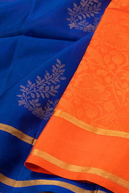 Ocean Royale Blue Handloom Kanjivaram Soft Silk Saree 10076791