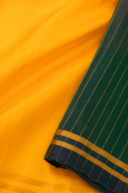 Sunflower Gold Yellow Handloom Borderless Kanjivaram Soft Silk Saree 10076796