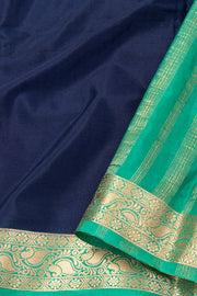 Dark Blue Semi Mysore Crepe Silk Saree 10077783