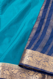 Blue Semi Mysore Crepe Silk Saree 10077785